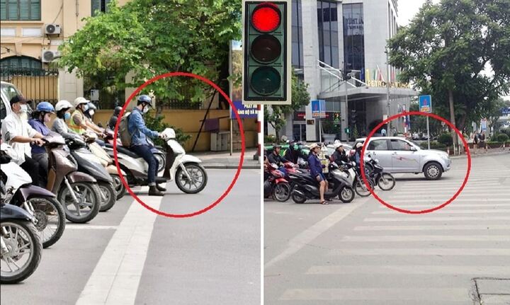 Dừng xe quá vạch